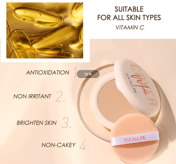 Makeup Setting Powder Oil-control Face Matte Pressed Powder Waterproof Concealer Cosmetics Compact Powder