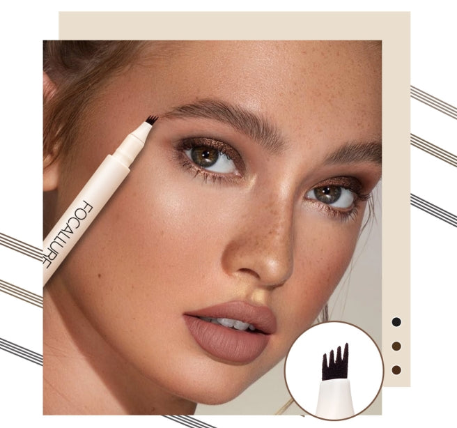 Wholesale 4 Forks Eyebrow Pencil Ultra-fine Waterproof Long Lasting Natural Eye Brow Tattoo Tint Enhancers Cosmetics