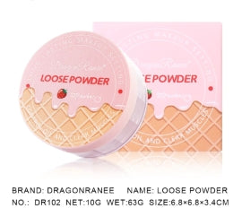 3Color Matte Face Loose Powder Waterproof Oil Control Facial Makeup Powder Natural Smooth Pearlescent Setting Powder Brightening