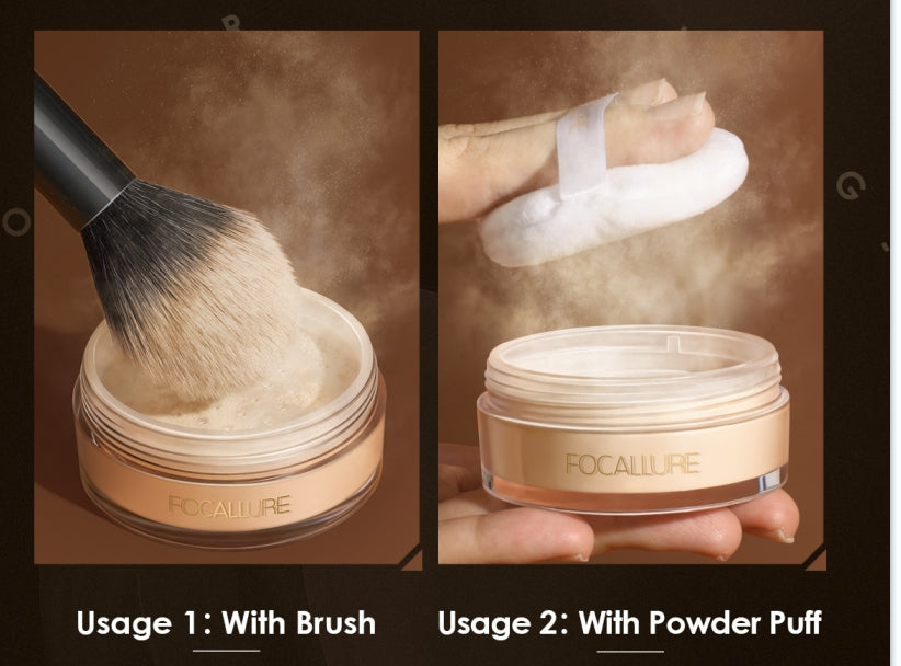 2 Colors Natural Smooth Loose Powder Makeup Oil-Control Concealer Brighten Cosmetics Face lasting Setting Powder