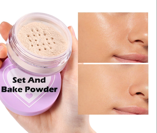 Setting Powder Waterproof Sweat Resistant And Oil Resistant Makeup Powder Setting Powder Natural And Long-lasting Matte Finish