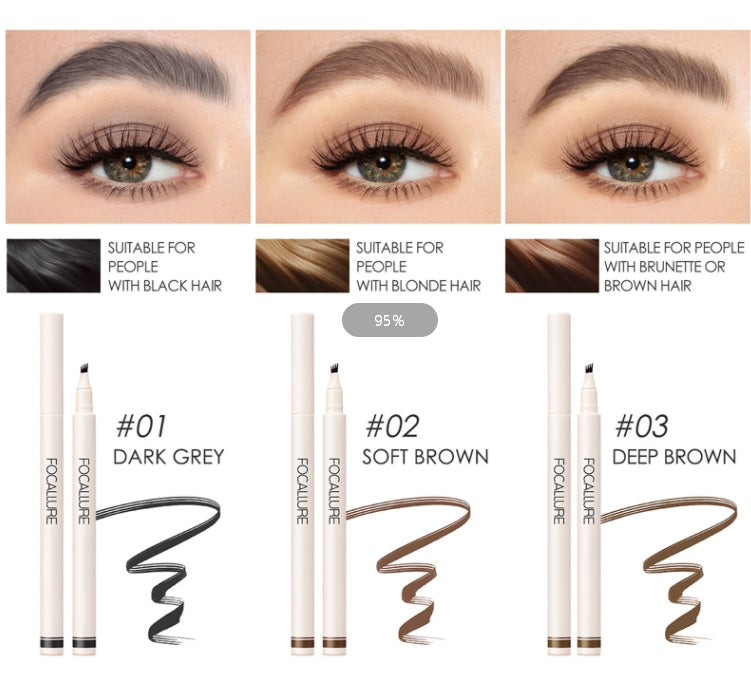 Wholesale 4 Forks Eyebrow Pencil Ultra-fine Waterproof Long Lasting Natural Eye Brow Tattoo Tint Enhancers Cosmetics