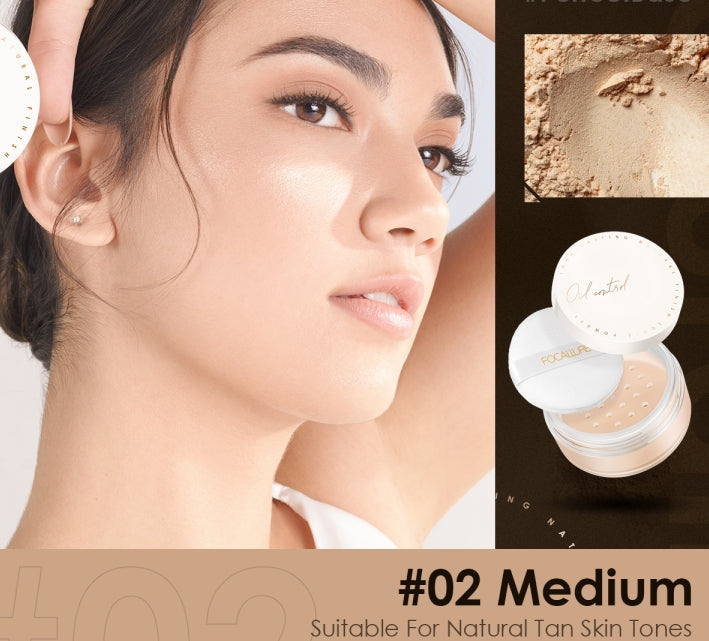 2 Colors Natural Smooth Loose Powder Makeup Oil-Control Concealer Brighten Cosmetics Face lasting Setting Powder