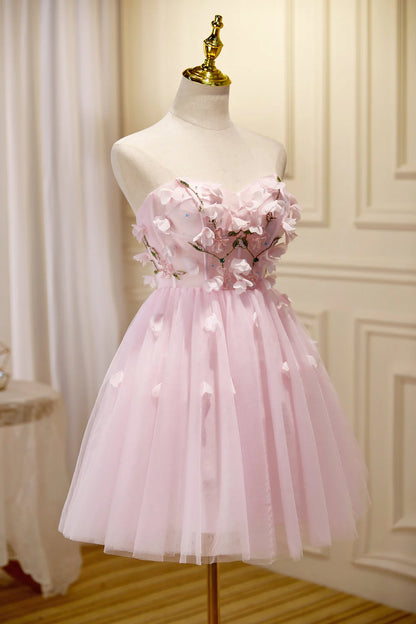 A-line Tulle Short Homecoming Dress