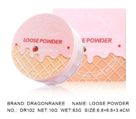 10g Waterproof Mineral Face Powder Tricolor Oil Control Translucent Setting Powder Pearl Matte Contour Blush Powder Makeup Fixer