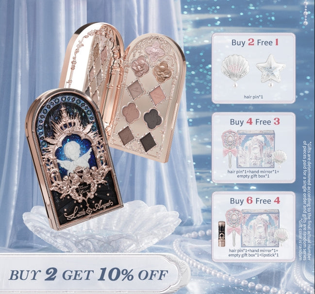 Flower Knows Little Angel Collection Nine-Color Eyeshadow Palette Delicate Matte Glow Shimmer