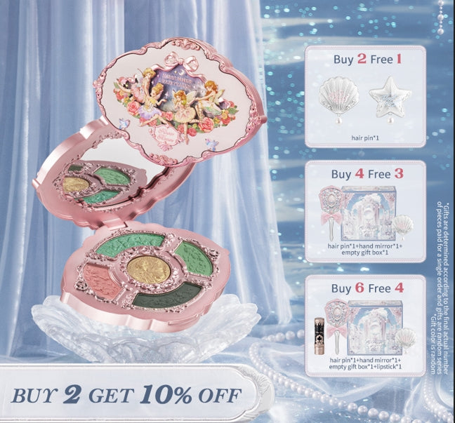 Flower Knows Midsummer Fairytales Collection Embossed Five-Color Eyeshadow Palette