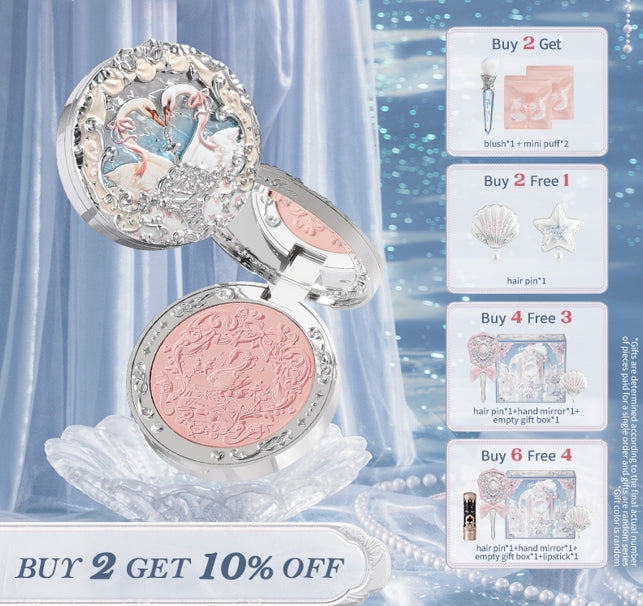 Flower Knows Swan Ballet Series Embossed Blush