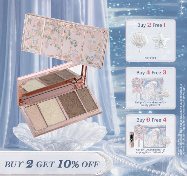 Flower Knows Butterfly Cloud Collar Collection Embossed Highlight & Contour Palette 16g