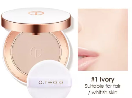 Oil-Control Face Pressed Powder Silk Smooth Makeup Setting Powder Waterproof Concealer Long Lasting Soft Face Powder