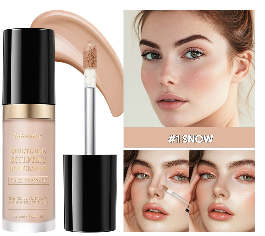 Super Coverage Concealer Multi-Use Cream Oil Free Long Lasting Hydrating Cover Contour Highlight and Retouch Face Makeup