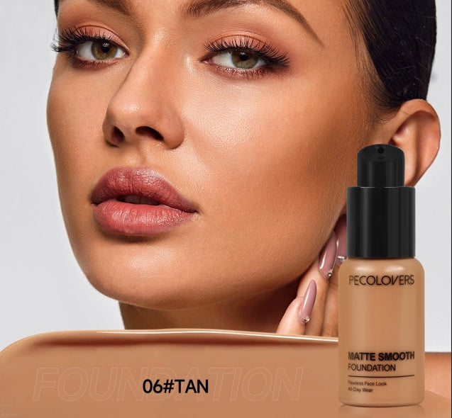 Full Coverage Concealer Foundation - Long-Lasting, Waterproof Natural Matte Finish for Flawless Skin Easy To Create Daily Makeup