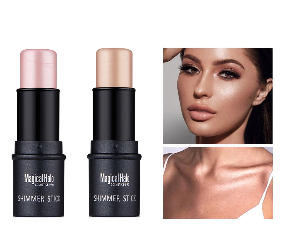 Magical Halo Highlighter Stick Makeup Glitter Contouring Bronzer For Face Shimmer Powder Highlight Corrector Contour Illuminator