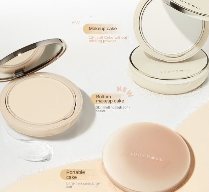 Transparent Beige Compact Powder Oil Control & Makeup Matte Finishing Long Lasting Pressed Powder Soft Focus Foundation