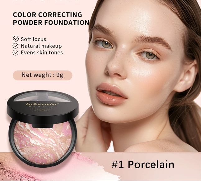 Matte Face Foundation Bronzer Pressed Powder Compact Long Lasting Oil Control Translucent Loose Setting Powder For Face Makeup