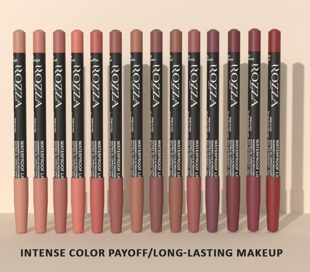 Waterproof Lip Liner Pencil Set, Weightless Precise Liner with Super Soft Blendable Texture Matte Soft