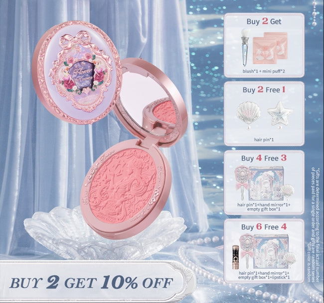 Flower Knows Midsummer Fairytales Collection Velvet Embossed Blush
