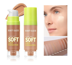 Full Coverage Matte Liquid Foundation Waterproof BB Cream Lasting Oil Control Long-lasting Natural Face Makeup