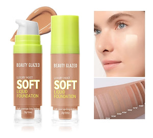 Full Coverage Matte Liquid Foundation Waterproof BB Cream Lasting Oil Control Long-lasting Natural Face Makeup