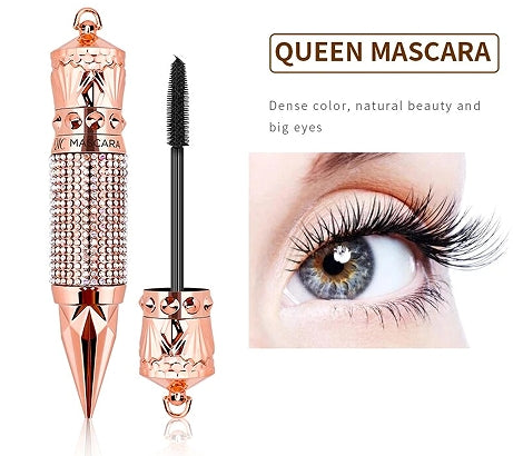 Mascara Waterproof Smudge Proof Elongate Eyelashes Makeup Tool  Natural Thick Curling  Rhinestone Decorative Shell