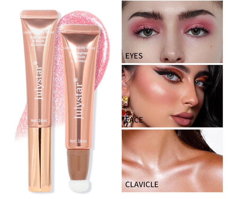 Shimmer Liquid Blush Highlighter Natural Matte Brighten Face Bronze Contour Pen Cushion Blusher Stick Rouge Rubor Korean Makeup