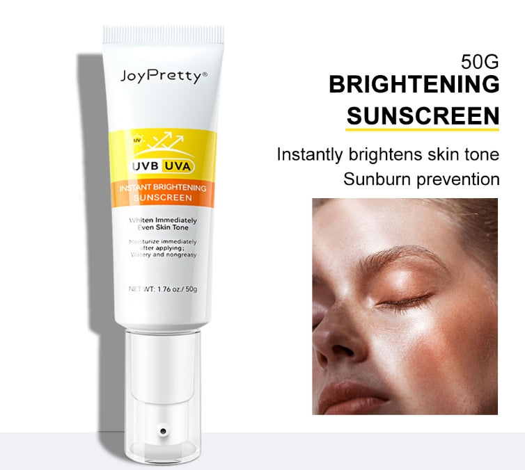 Instant Whitening Face Cream UVB/UVA Tone-up Sunscreen Outdoor Sport Tinted Moisturizer Waterproof Sun Protector Cream