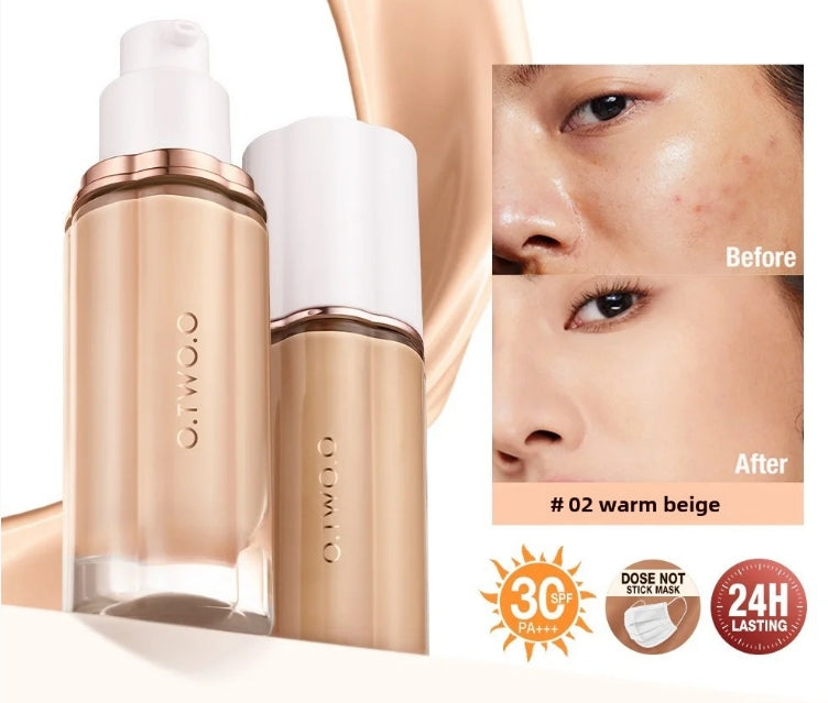 Liquid Foundation Cream for Face 30ml High Coverage Makeup Base SPF30 Waterproof Concealer Makeup Foundation