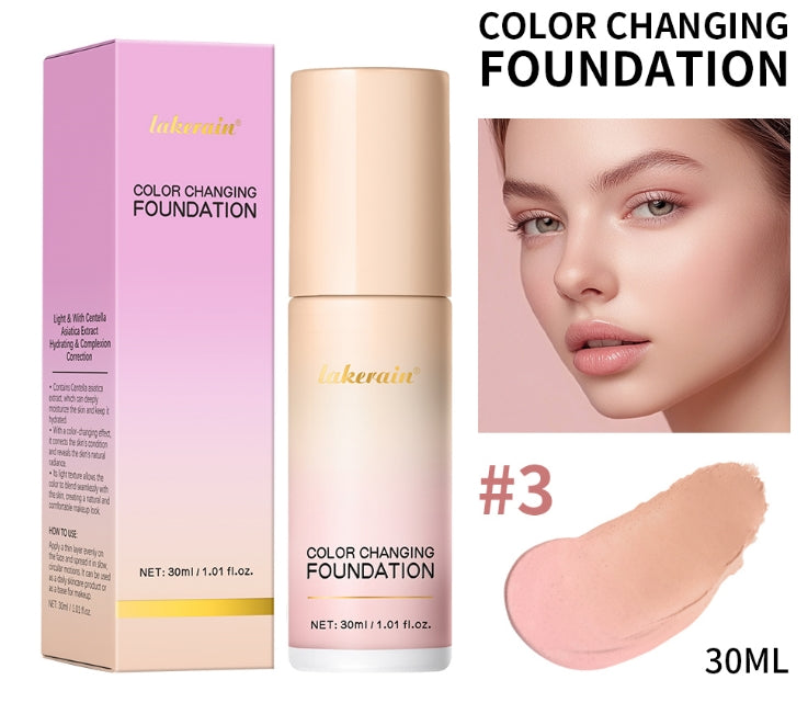 Waterproof Color Changing Liquid Foundation Centella Korean High Coverage Foundation Cream For Face Base Makeup