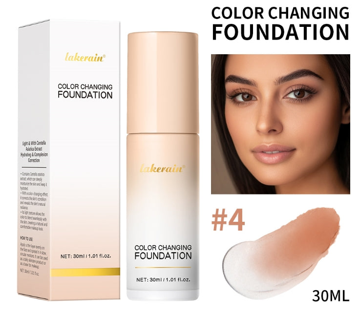 Waterproof Color Changing Liquid Foundation Centella Korean High Coverage Foundation Cream For Face Base Makeup