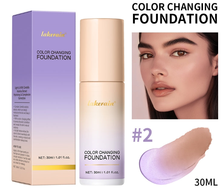 Waterproof Color Changing Liquid Foundation Centella Korean High Coverage Foundation Cream For Face Base Makeup