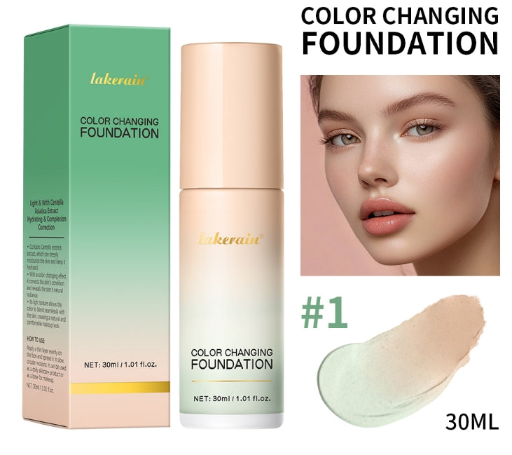 Waterproof Color Changing Liquid Foundation Centella Korean High Coverage Foundation Cream For Face Base Makeup