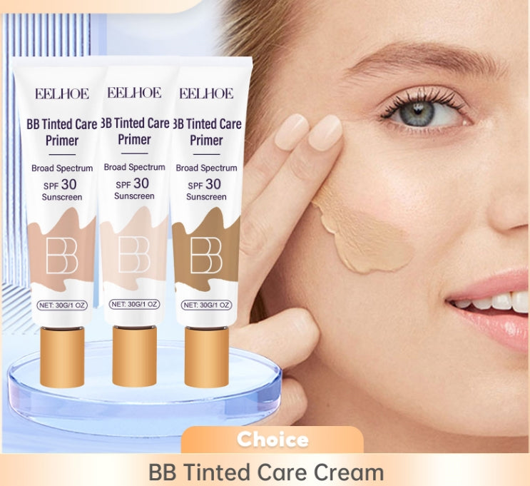 Tinted BB Cream with SPF 30 Full Coverage Nude Makeup Facial Foundation Waterproof