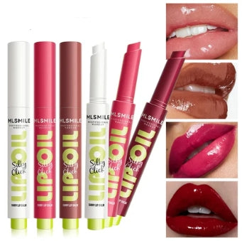 9 Colors Waterproof Long Lasting Press Lipstick Easy To Color Moisturizing Pearl Mirror Solid Lip Gloss Lip Care Cosmetics
