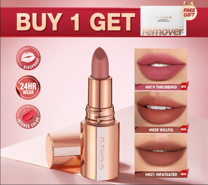 Matte Lipstick Lip Tint 8 Colors Waterproof Long Lasting Non-stick Cup Sexy Highly Pigmented Velvet