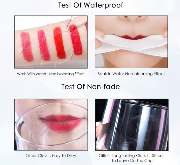 Hot Color Lip Gloss Waterproof Matt Lipgloss Lasting Nude Liquid Lipstick Cosmetic Sexy Women Lip Tint Makeup Lip Stain