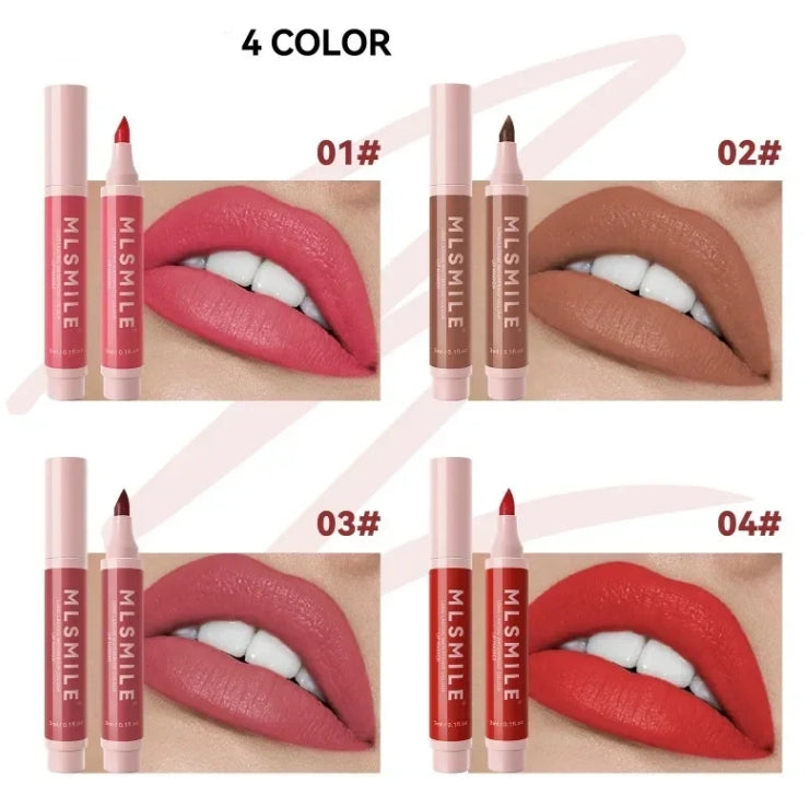 Hydrating Waterproof Lip Stain Matte Lip Liner Marker Pen Lipstick Lasting Colour Lipstick Contour Pen with A Natural Effect
