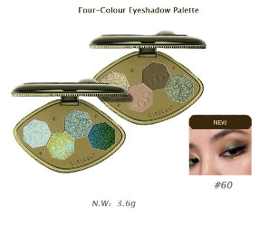 Four-Colour Eyeshadow Palette Matte Chameleon Shimmer High Pigment Long-Lasting Makeup 3.6g