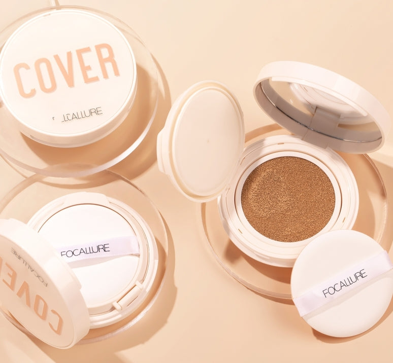 BB Cushion Cream Full Coverage Oil-control Foundation Waterproof Long Lasting Flawless Finish Makeup Air Cushion