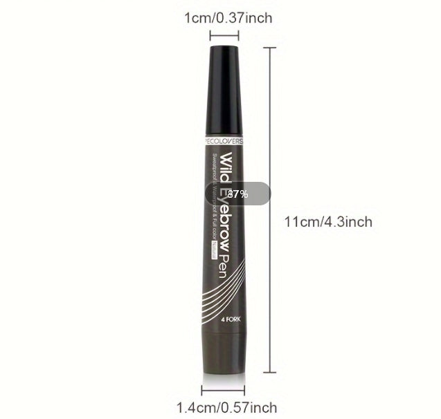 6 Colors 1pc Eyebrow Pen Waterproof 4 Split Tip Eyebrows Pen Eyebrow Tattoo Pen Waterproof Liquid Black Eyebrow Makeup Pencil