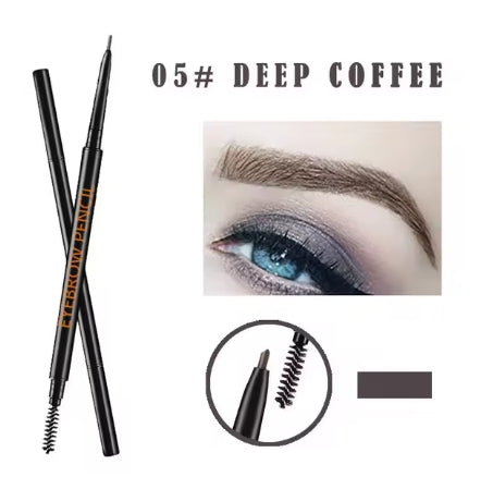 Waterproof Natural Long Lasting Paint Tattoo Eyebrow Black Brown Eyebrow Pencil With Brush Makeup