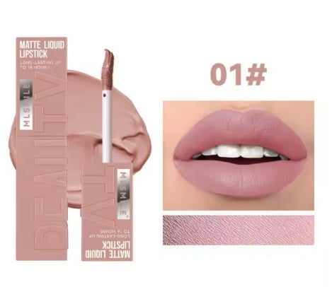 6 Colors Nude Matte Lip Gloss Waterproof Lasting Lipstick Not Fading Sexy Nude Red Pink Velvet Liquid Lipsticks Makeup Cosmetic