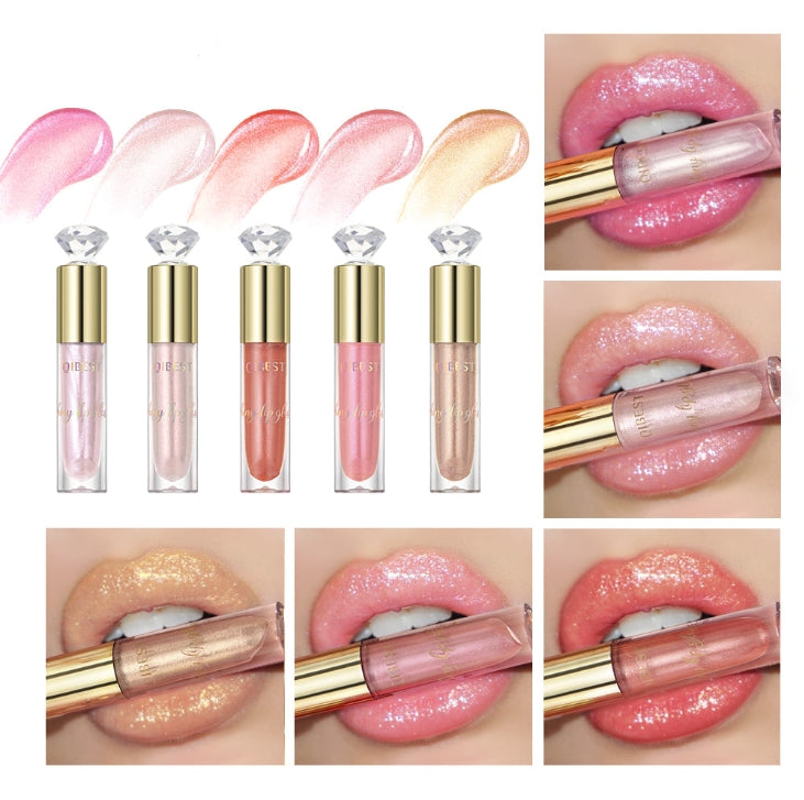 Glitter Lip Glaze Shimmer Diamond Lip Gloss Long Lasting Liquid Lipstick Makeup Lip Oil Tint Moisturizing Lips Makeup