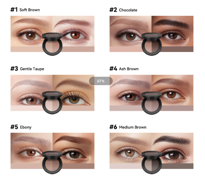 Dual-color Eyebrow Powder Ash Brown Contour Shadow Three-dimensional Eyebrow Shape Waterproof Natural Compact Powder Palette