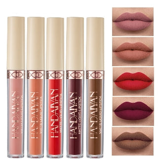 12 Colors Matte Dark Purple Lip Gloss Longlasting Red Nude Nude Liquid Lipsticks Non-stick Cup Lip Tint Makeup