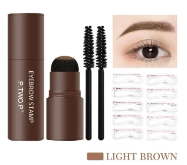 Complete professional Eyebrow Powder Stamp Shaping Kit makeup brushes eyebrow paint eyebrow pencil Eye Brows Stencil