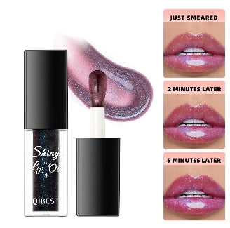 Mirror Black Lip Oil Color Changing Lipstick Moisturizing Shiny Lip Gloss Oil Plumping Lasting Diamond Lipgloss Cosmetics