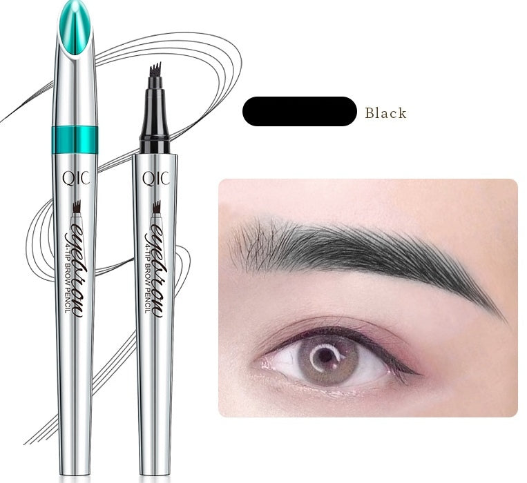 Four-Claw Sketch Eyebrow Pencil Black Brown Gray Liquid Eye Brow Pencil Waterproof Long Lasting 3d Microblading Eyebrow Pen