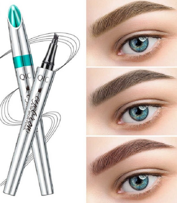 Four-Claw Sketch Eyebrow Pencil Black Brown Gray Liquid Eye Brow Pencil Waterproof Long Lasting 3d Microblading Eyebrow Pen