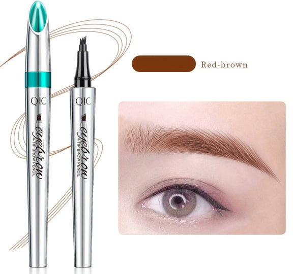 Four-Claw Sketch Eyebrow Pencil Black Brown Gray Liquid Eye Brow Pencil Waterproof Long Lasting 3d Microblading Eyebrow Pen