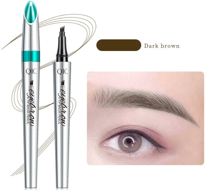 Four-Claw Sketch Eyebrow Pencil Black Brown Gray Liquid Eye Brow Pencil Waterproof Long Lasting 3d Microblading Eyebrow Pen